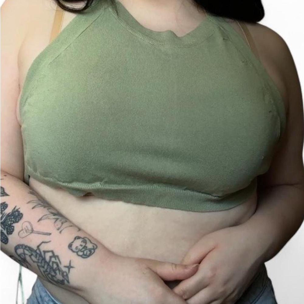 Olive Green Women's Halter Top